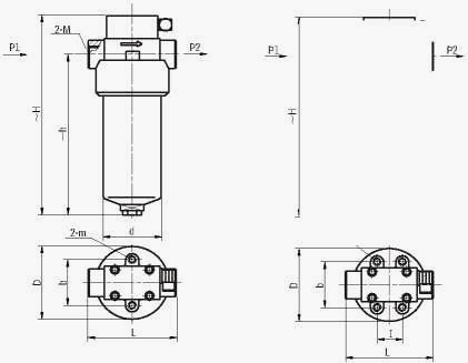 ZU-H、QU-H系列壓力管路過(guò)濾器管路連接